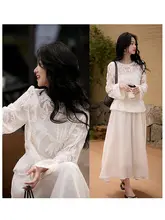 春季新作のシルク刺繍ブラウス【微透け・長袖・桑の実シルク】