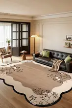 高級感あふれる防汚ラグマット【リビング・寝室用・水拭き可能】