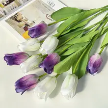 高級感のあるリアルなチューリップの造花ブーケ【インテリア装飾用】