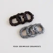 サテン風 褶皺ヘアゴム【高弾力・耐久性・簡約デザイン】