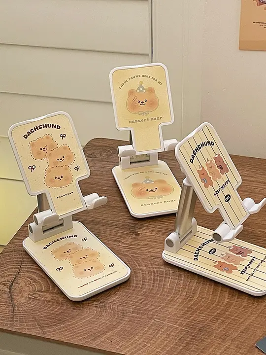かわいいクマのデスクスタンド【スマートフォン・iPad・寝転び使用対応】