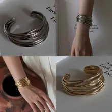 金属製交差デザインブレスレット【個性的なスタイル・腕飾り用・女性向け】