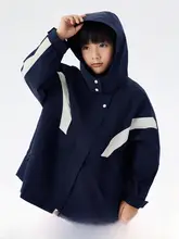 子供用秋季防寒フード付きアウター【防風・防水・印花デザイン】