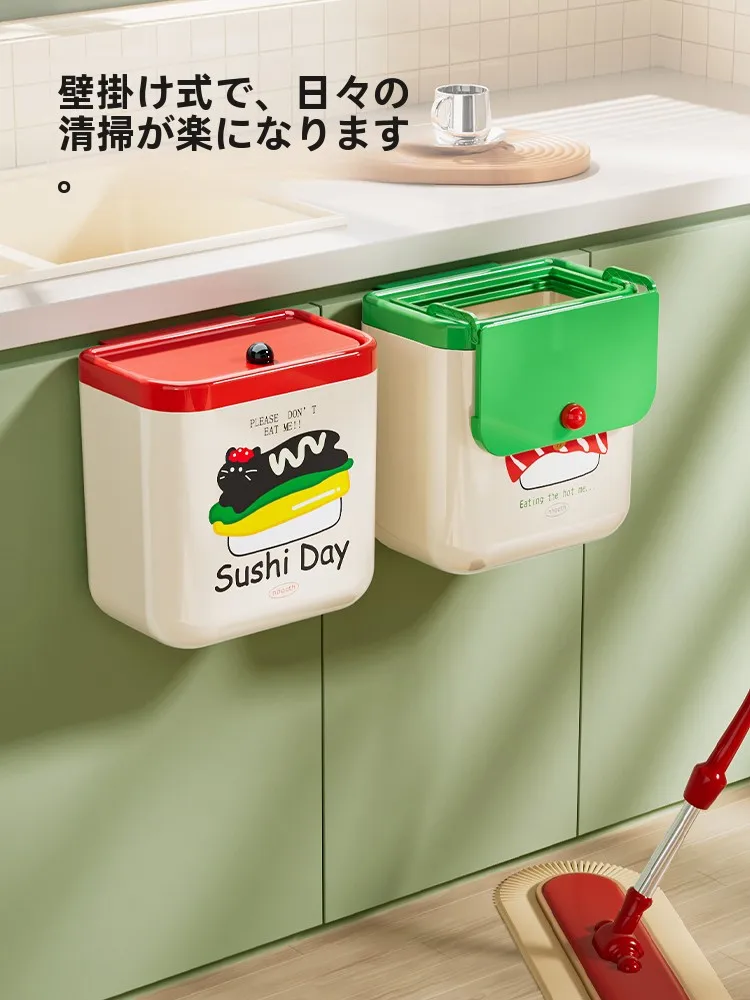 キッチン卓上ゴミ箱の見せる収納対策：nooothノ室壁掛けゴミ箱の  実用性と設計原理