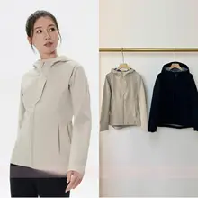 女性用ソフトシェルフーディーコート【防水・防風・体型を引き立てるデザイン・小柄対応】