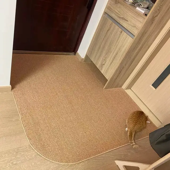 模擬麻素材の背景用ラグ【リビング用・入り口用・キャットスクラッチ用】