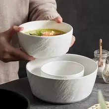 高級感ある陶器製個人用ご飯碗【日本風・スープ・麺用】