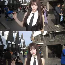黒のサスペンダー付きスカートパンツ【ウエスト絞り・タンクトップデザイン・アメリカンスタイル】（セットアップ対応）