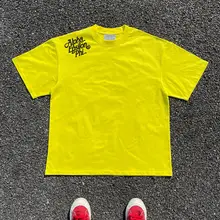 肩に英文デザインのオーバーサイズ可愛い学生カップル用短袖Tシャツ【素材感良好・極上の柔らかさ】