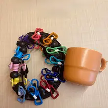 旅行用 コンパクトな衣類乾燥ロープ【クリップ付き・弾性バンド・ホテル用】