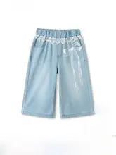 デニムパンツ 七分丈 キッズ ガールズ 薄手 夏 「Balabala」