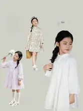 ワンピース キッズ ガールズ Aライン ホワイト おしゃれ 秋