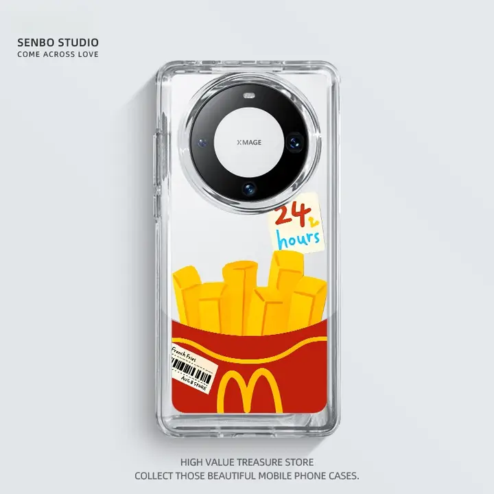 HUAWEI Mate 60 Pro用 透明ケース【高級感ある保護カバー・女性向け】