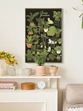 ナチュラルな植物デザインのアートフレーム【北欧インテリア・リビングルームや寝室に最適・テーブル飾り用】