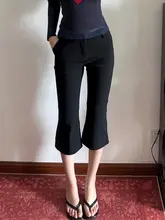 優雅な印象のレトロスタイル七分丈パンツ【女性用・アメリカンヴィンテージ・フィット感のあるデザイン】