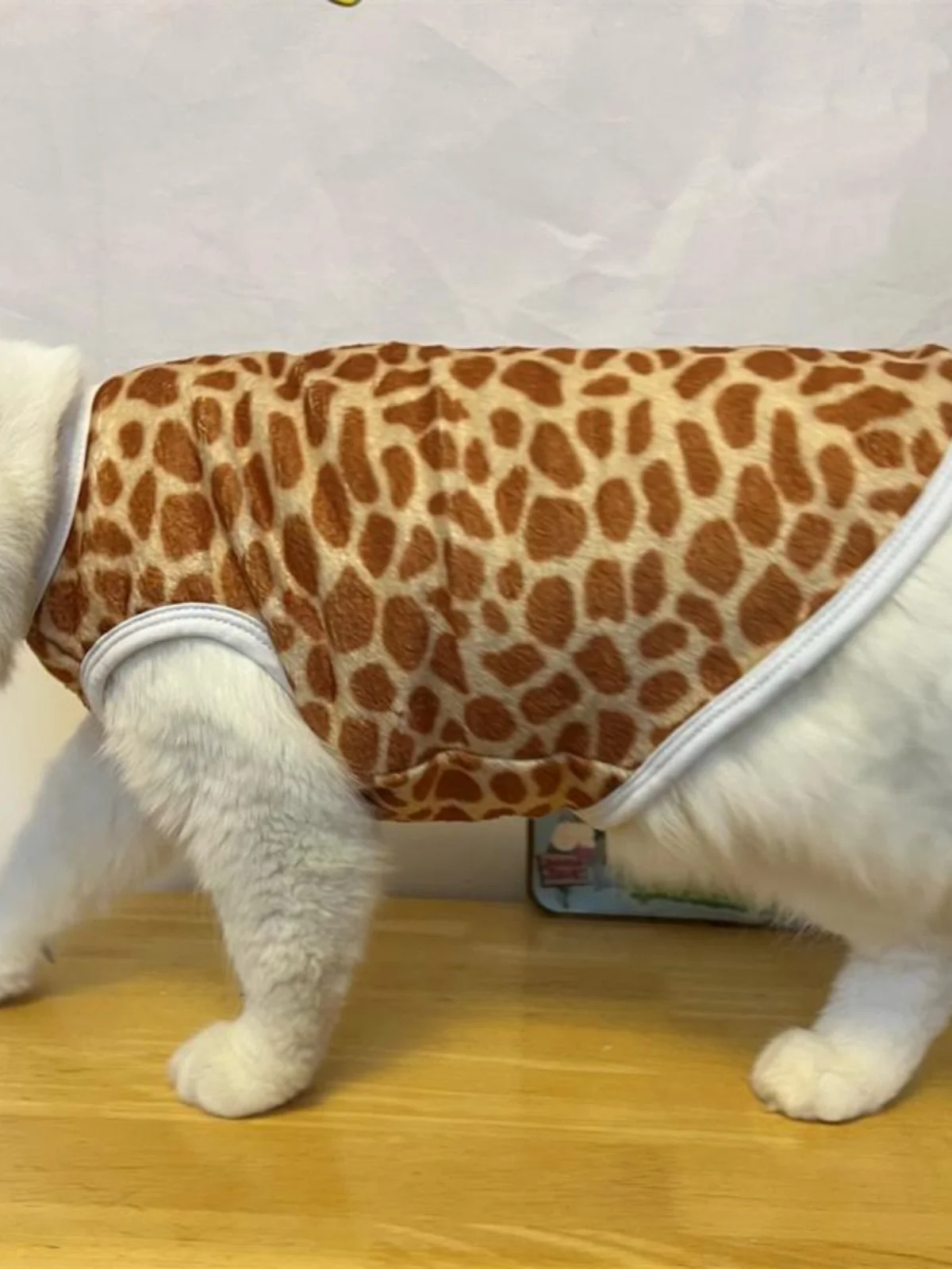 猫が冬に着るベストは、鹿柄のフリースが一番？