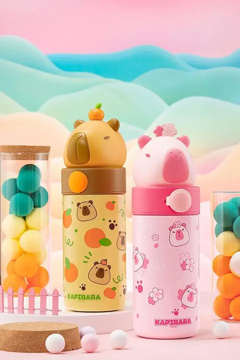 保温ボトル 学生 通学用 コンパクト 持ち運びしやすい 男女兼用 直飲み