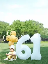 数字デザインのアルミ風船【誕生日パーティー・屋外撮影用・男の子女の子用・シーンデコレーション】
