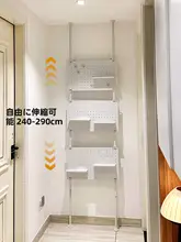 穴あけ不要のトンネル板収納ラック【超薄型・小型アパート用・衣類・バッグ収納】