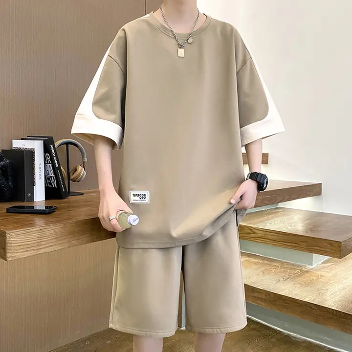 冷感素材の半袖トップス＆ショートパンツ【夏用・カジュアル・スポーツスタイル】（セットアップ対応）