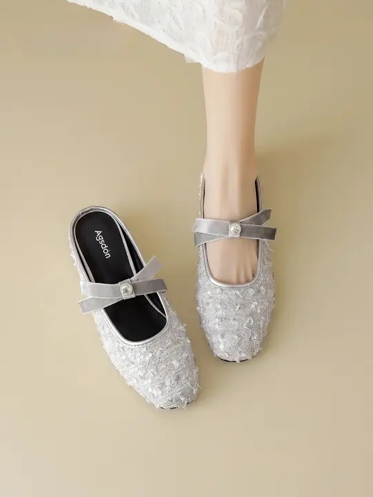 オープントゥスリッパ【夏用・フレンチスタイル・軽量】