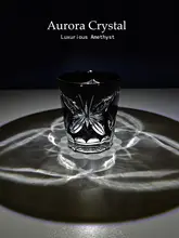 江戸切子風の水晶酒杯【墨蝶デザイン・ウイスキー・ビール対応・ギフトボックス入り】