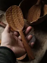 無味の柚木製 手作りのご飯用しゃもじ【家庭用・エコ素材・木製】