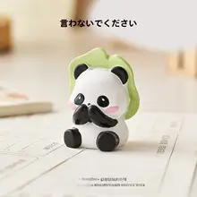 かわいいカートゥーンデザインの三不小熊猫オフィスデスク装飾【車内用・ユニークなインテリア】