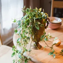 フェイク吊り植物セット【紫露ラン・北欧風・インテリア装飾】
