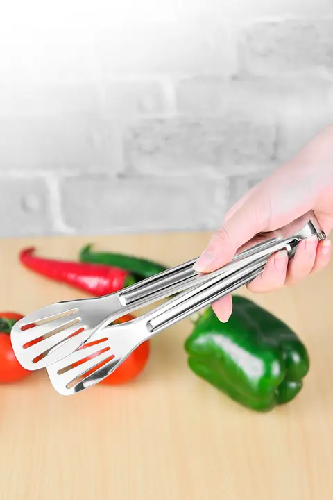 不锈鋼製 バーベキュー tongs【キッチン用・肉料理用・中華スタイル】