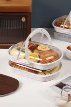 おしゃれな手提げバスケット【デザート・アフタヌーンティー・ピクニック用・お弁当箱・キャンプ対応】