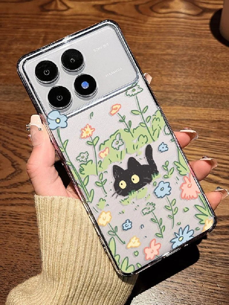 クレヨンキャットデザインの透明スマホケース：女性向け小物の選定ガイド