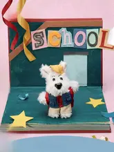 学用品にぴったり！かわいい犬のぬいぐるみキーホルダー【バッグアクセサリー】