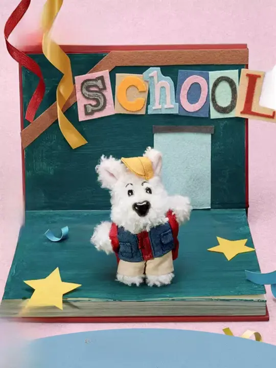 学用品にぴったり！かわいい犬のぬいぐるみキーホルダー【バッグアクセサリー】