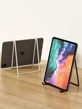 シンプルな金属製デスクトップiPadスタンド【携帯電話・ノートパソコン・読書用・映画鑑賞対応】
