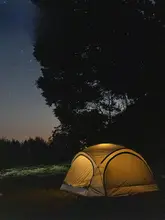 MOUNTAINHIKER 円形ドームテント【ファスナー開閉・多人数用・アウトドアキャンプ用】