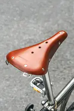 牛革製 折りたたみ自転車シート【クラシックデザイン・マウンテンバイク用・旅行用】