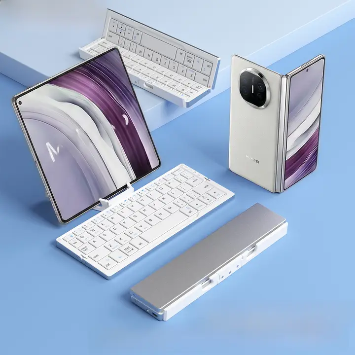Bluetooth折りたたみキーボードとマウスセット【軽量・静音・ノートパソコンやタブレット対応】（セットアップ対応）