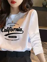コットン製ロングスリーブTシャツ【白・レディース・重ね着対応・シンプルデザイン】（セットアップ対応）