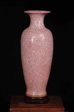 景徳鎮製 陶磁器 裂け目のある花瓶【インテリア・オフィス・書斎・装飾品】
