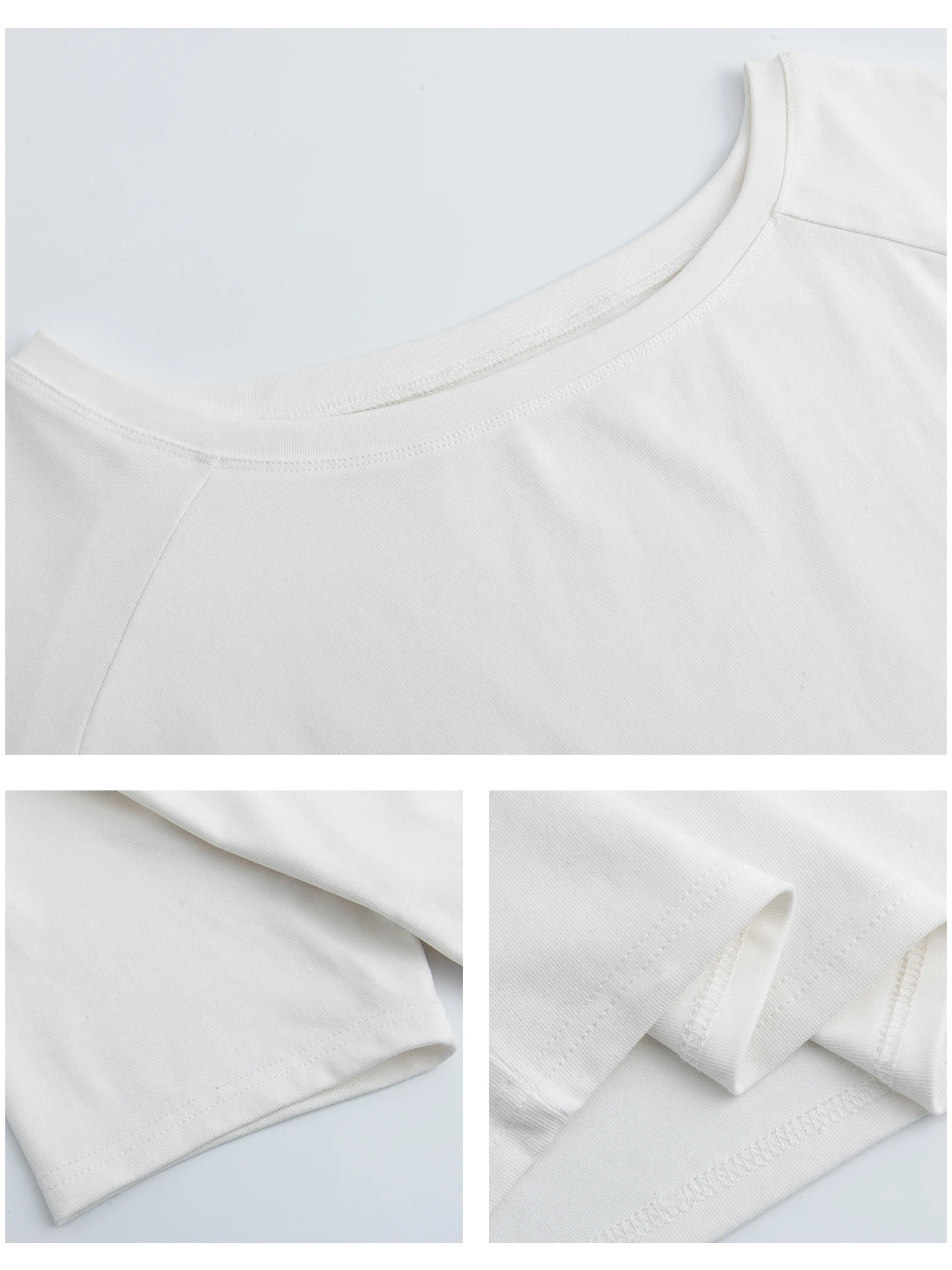黒のオフショルダー短袖Tシャツ：春夏コーデで体型カバーとデザイン性を実現