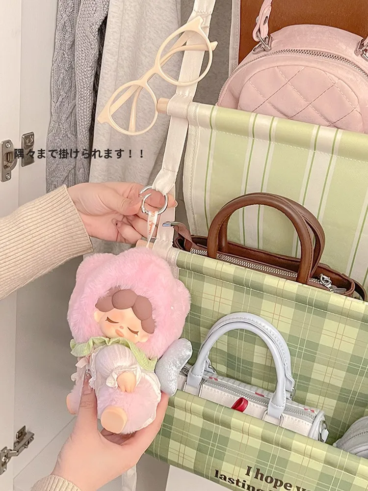 布製掛け収納バッグ：子供用おもちゃや人形のディスプレイに最適な省スペース収納