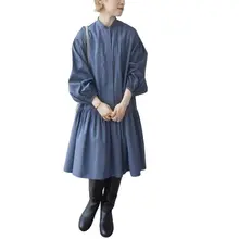 春夏用Aライン長袖シャツワンピース【極上の柔らかさ・スリムフィット・大人のコーディネート】