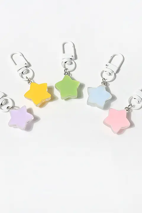 キーホルダー 五芒星 チャーム シンプル スター バッグチャーム アクセサリー 「JOJO'S」