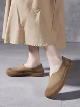 春用女性用本革ブーツ【防滑ソール・包頭デザイン・楽に履ける】