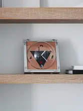 静音型のレトロデザイン バウハウススタイルのテーブルクロック【おしゃれなインテリア・リビング用】