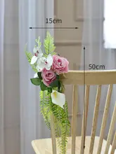 結婚式用チェアバックフラワーブーケ【造花・アウトドアイベント・装飾用】