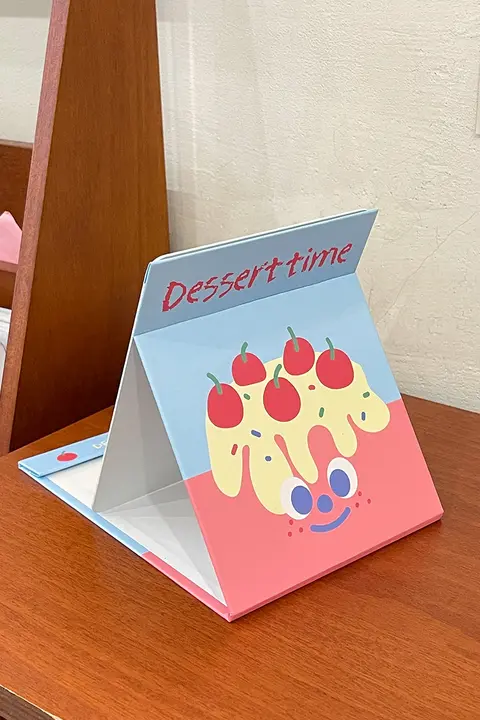 かわいいデスクトップ化粧鏡【携帯可能・家庭用・オフィス・学生寮用】