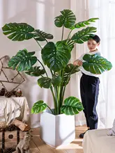 モンステラ フェイクツリー ポット インテリア装飾 グリーン植物