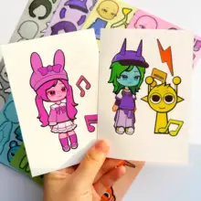 DIYキャラクターステッカー【切り抜き不要・創造的な知育おもちゃ】